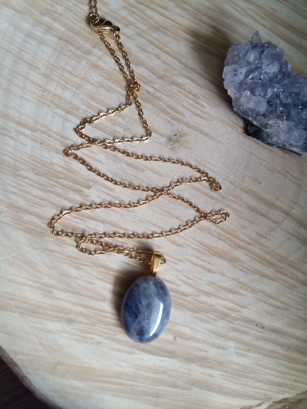 Amethist steen hanger 💜 – photo 2